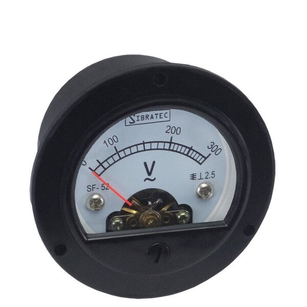 Voltímetro Analógico Sf-52mm Redondo | Até 300vca